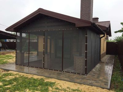 Москитная сетка на мягкие окна темная